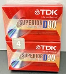 2008 Tdk Superior D90 Normal Bias Blank Cassette Tapes Factory Sealed (4 Pack). Fixed Price $10.99.