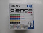 Sony Bianca 10MDW80BAX 80MIN Recordable Minidisc Mix - Pack. Fixed Price $85.00.
