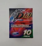 10 Pack - Tdk D120 Blank Cassette Tape Iec I/type High Output New. Fixed Price $64.99.