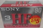 3 Pack Sony Audio Cassette High Fidelity 90 Minute Tapes Designed For Music. Fixed Price $10.49.