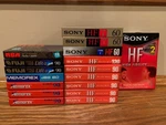 New Sealed 18 Pc Memorex Dbs 90 Fuji Dr & Sony Hf 60 120 Cassette Tapes. Fixed Price $39.99.