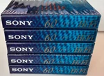 Sony Hifi 60 Minute Sealed Cassette Tapes (quantity: 5). Fixed Price $16.99.