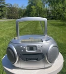 Vtg 2010 Silver Emerson Cd Cassette Player Radio Am/fm Stereo Mod# PD6548SL. Fixed Price $149.95.