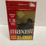 Vintage Maxell UR90 Normal Bias Audio Cassette Tapes Unopened 10 Pack New. Fixed Price $27.99.