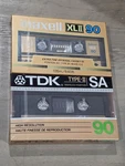 2 Sealed High Bias Blank Cassettes Tdk Sa 90 Maxell Xlii Brand New 1980'S. Fixed Price $14.99.