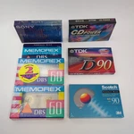 Lot Of 6 Blank Audio Cassette Tapes: Sony, Memorex, Tdk, Scotch. New Sealed!. Fixed Price $27.50.