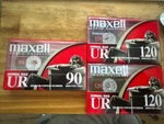 3 Maxell UR90/120 Minutes Audio Cassette Tapes New Sealed. Fixed Price $14.90.