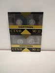 2-PACK Certron Ctx-ii 90 Blank Cassette Tape High Bias New Sealed. Fixed Price $19.99.
