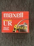 Maxell 108562 UR-90 5PK Normal Bias Audio Cassettes Minute With Cases Pack. Fixed Price $11.97.