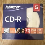 Memorex Cd-r Recordable 52X 700MB/80MIN 5PK.. Fixed Price $9.99.