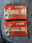 2 Pack Sealed Tdk Superior D90 Blank Audio Cassette Tapes. Fixed Price $8.99.