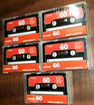 Lot Of 5 Target Blank Tapes Audio Cassette 60 Minutes New Sealed Position. Fixed Price $19.99.
