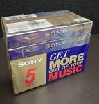 Sony C-90HFB Type Hifi Audio Cassette Lot (5) New & Factory Sealed. Fixed Price $12.99.