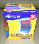 New High Quality Memorex 30-PACK Slim Cd Jewel Case (5.2MM)-5 Colors, Free Ship. Fixed Price $18.95.