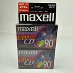 Maxell Udii CD90 2 Pack High Bias Type Cassette Tapes New & Sealed Blank Exc. Fixed Price $13.99.