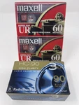 Sealed Blank Cassette Tape Lot Maxell Ur 60 (2) + Radioshack HC-90 3 Pack. Fixed Price $12.99.