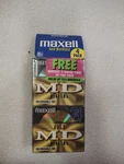 Maxell Gold Miniscs, Lot Of 4 + Storage Case. Fixed Price $39.00.
