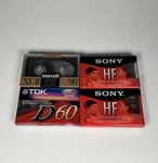 4 Audio Cassette Tapes Sony Hf Tdk D60 Maxell Xlii Sealed New. Fixed Price $18.00.