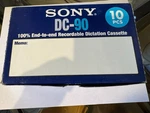 New Sony DC-90 End To Recordable Dictation Tape 10 Cassettes In Box. Fixed Price $27.77.