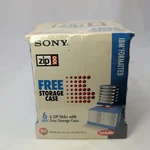 Sony Zip Disks 100MB 6 Pack Ibm Formatted New Sealed Storage Case Nos Free. Fixed Price $59.95.