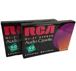 New Sealed Lot Of 2 Rca Hi-fi RC60 Stereo Blank Audio Minute Cassette Tapes. Fixed Price $10.00.