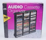 Alpha Audio 60 Cassette Tape Storage Rack Black Plastic Wall Mount. Fixed Price $34.99.