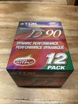 12-PACK Tdk D90 Audio Cassette Tapes High Output Ieci Type New Fast Shipping. Fixed Price $17.99.