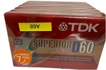 Tdk Superior Normal Bias D60 7 Pack Cassette Tapes - Brand New, Sealed. Fixed Price $10.00.