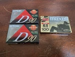 New Maxell Xlii 100 High Bias & 2 Tdk D90 Output Cassette Tapes,. Fixed Price $19.99.