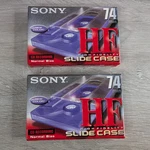 Sony Hf Slide Case Purple Blank 74-MINUTE Cassettes Sealed Lot Of 2. Fixed Price $13.95.