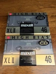 Lot/two Maxell Xlii 46 Cassettes High Bias Ideal For Cd Original Packaging. Fixed Price $25.00.