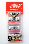 3 Pack - Sony MC60 Microcassettes Japan Sealed. Fixed Price $28.70.