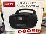 Gpx BCA209B Portable Am/fm Boombox With Cd And Cassette, Black New In. Fixed Price $43.99.