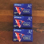 Lot Of (3) Sony Vhs-c Premium Grade 30 Minute Camcorder Tapes Sealed. Fixed Price $24.99.