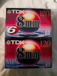 New - 6 Pack Tdk 8MM 120 Mp Premium Camcorder Video Tapes Made In Japan. Fixed Price $26.00.