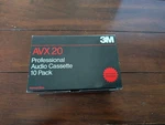 3M AVX20 Professional Audio Cassette Tapes New Sealed Box 10 Normal Bias. Fixed Price $30.00.