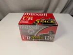 Maxwell Ur 120 Audio Cassette Tape 5 Pack, New & Sealed, Normal Bias, Min. Fixed Price $24.00.