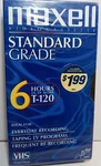 Maxell T-120 Std Standard Grade Videocassette (1 Vhs Blank Tape) 6 Hours In Ep. Fixed Price $7.99.