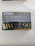 Tdk Metal Min Blank Tape Cassette Max Sealed 1990. Fixed Price $44.00.
