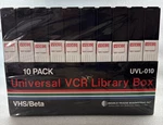 10-PK Universal Vcr Library Empty Storage Cases UVL-010 Vhs Beta Vintage Nos. Fixed Price $18.95.