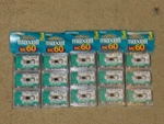 (5)FACTORY Sealed 3 Maxell MC-60UR Microcassette Audio Tape Cassettes. Fixed Price $55.86.