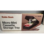 Radio Shack Micro-mini Cassette Storage Tray 12 Tape Holder Vintage 44-678 Nos. Fixed Price $39.99.