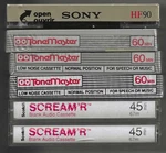 Lot Of Six -blank Cassette Tapes -4 2 Unsealed -scotch, Sony & Tonemaster. Fixed Price $12.25.