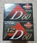 12 Pack Tdk D60 Audio Cassette Tapes Blank Brand New Sealed Japan/usa. Fixed Price $23.95.