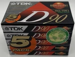 Tdk High Output Ieci/type 1 D90 Normal Position Cassette Tapes 5 Pack Nos. Fixed Price $10.00.