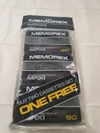 1980S Memorex 90 Blank Premium Cassette 3 Pack Nos Vtg Sealed Rare. Fixed Price $16.99.