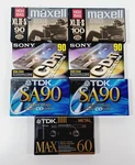 Maxell Sony Tdk High Bias Metal Position Blank Cassettes - Nos Cracked Cases. Fixed Price $79.00.
