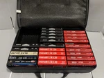Lot Of 24 Assorted Cassette Tapes Maxell UR120 Sony HF90 TDKD60 Case. Fixed Price $48.00.
