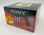 Pack Sony New High Fidelity 60 Minute Audio Blank Cassette Tapes Factory. Fixed Price $29.95.