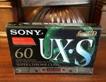(1) Sony Ux 60 Iec Ii /type Super Chrome Class Cassette Tape (new Sealed). Fixed Price $17.99.